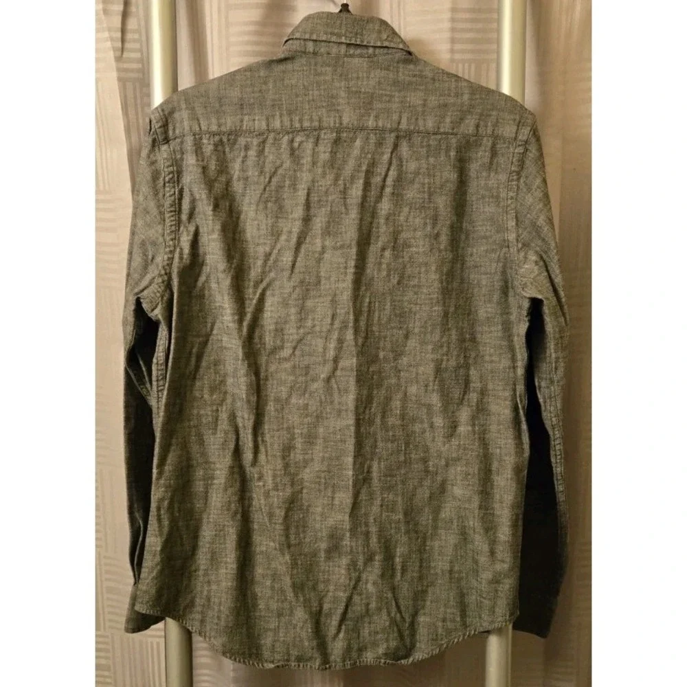 Banana Republic Gray Soft Wash Tailored Slim Fit Shirt Men's Small Long Sleeve S
